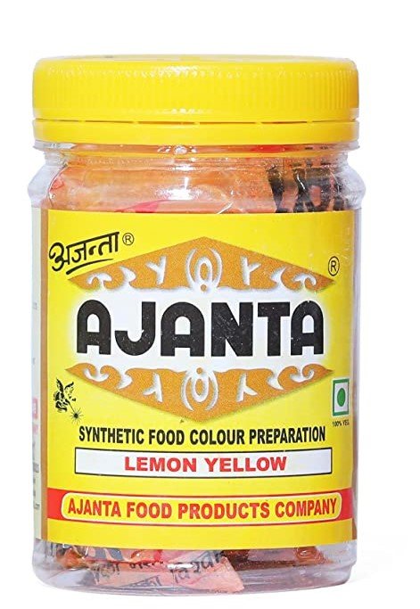 Ajanta Lemon Yellow Food Colour 100gm