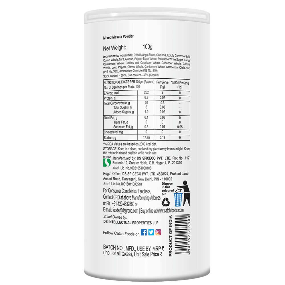 Catch Sprinkler Chat Masala 100gm - Image 3