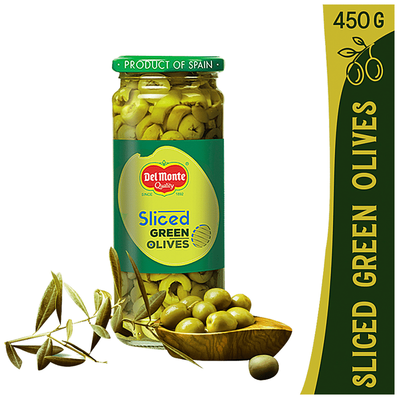 Del Monte Sliced Green Olives 450gm