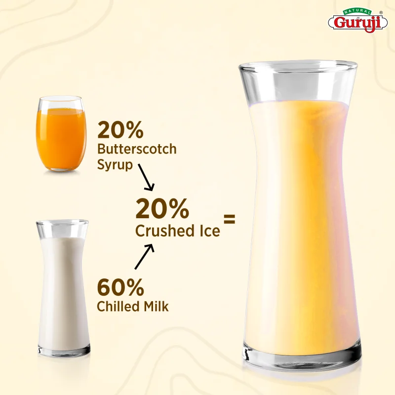 Guruji Butterscotch Dry Fruit Syrup 750ml - Image 4
