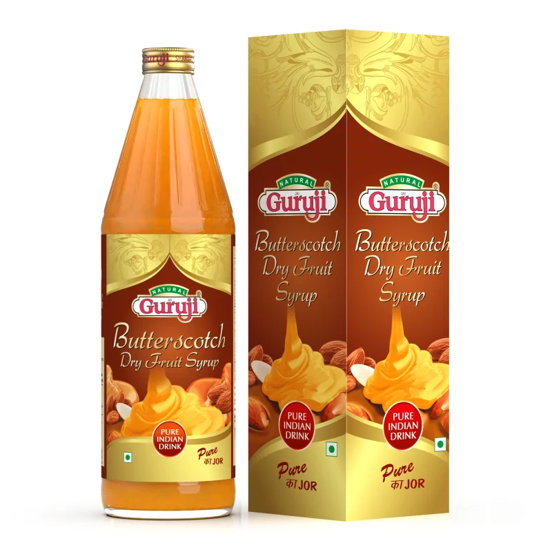 Guruji Butterscotch Dry Fruit Syrup 750ml