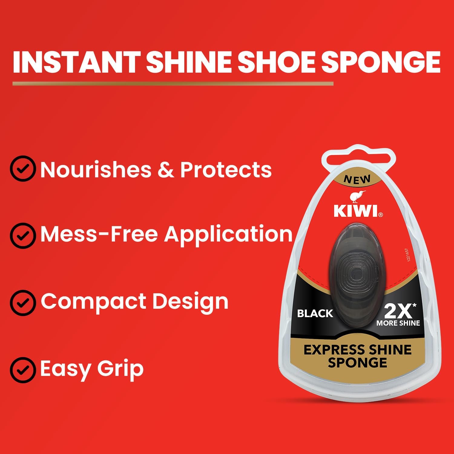 Kiwi Express Shine Sponge - Black Shoe Shiner - Image 4