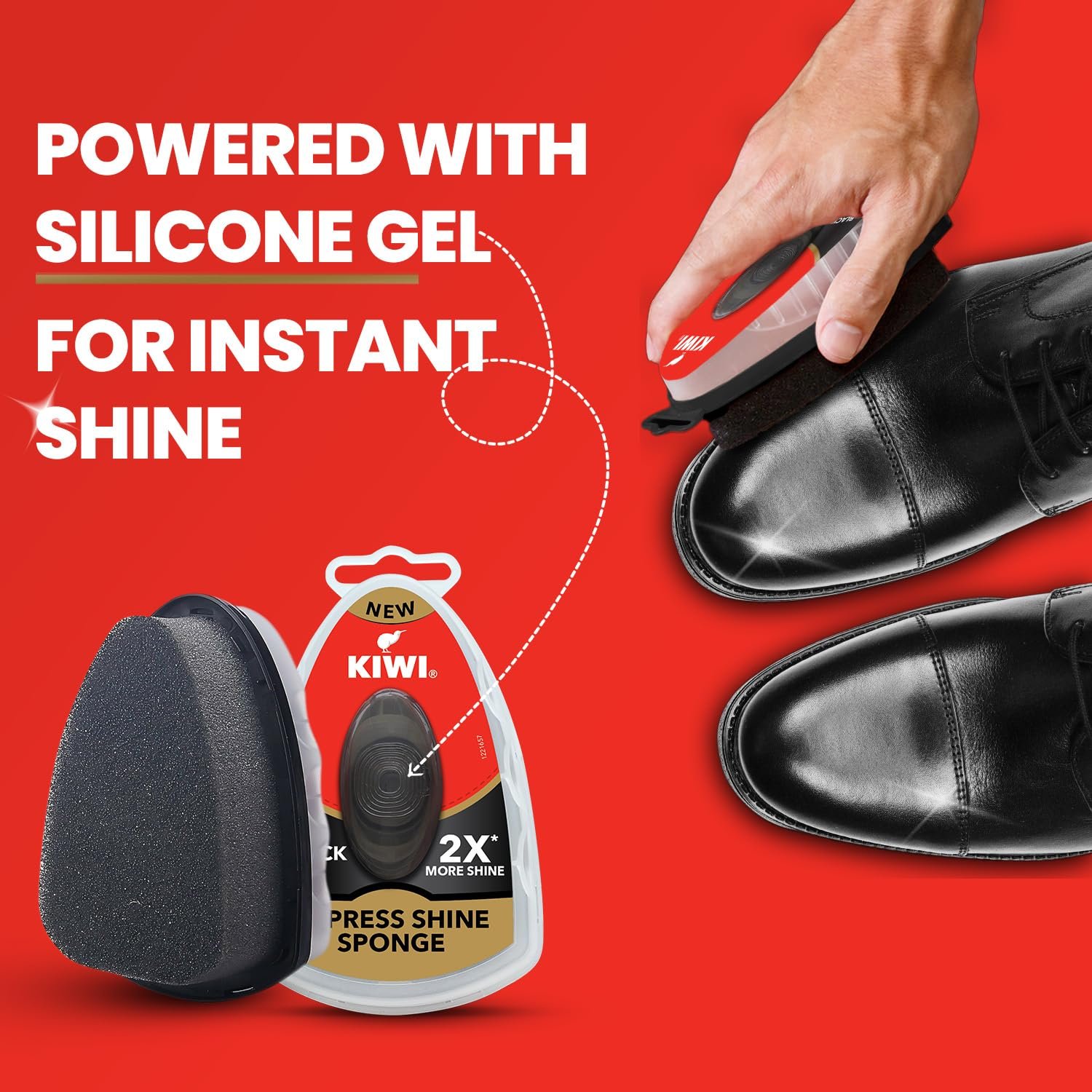 Kiwi Express Shine Sponge - Black Shoe Shiner - Image 3