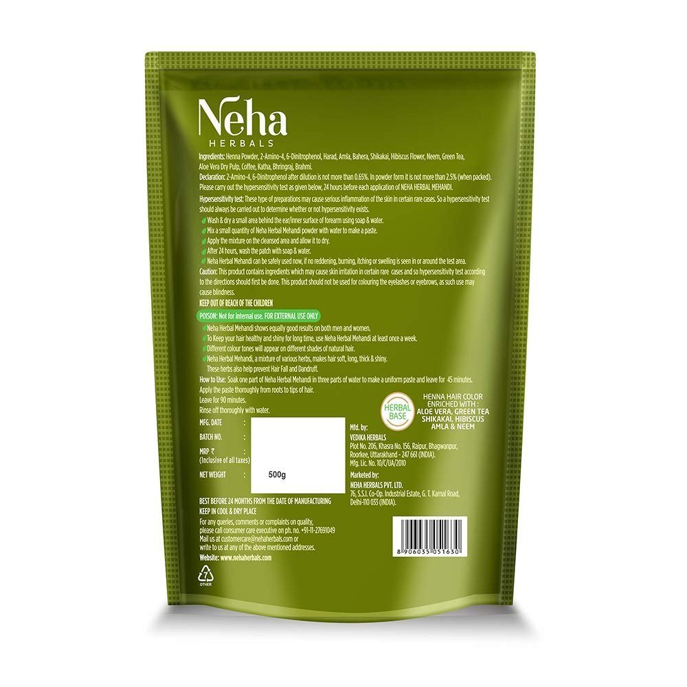 Neha Herbal Mehandi Hair Color 500gm - Image 3