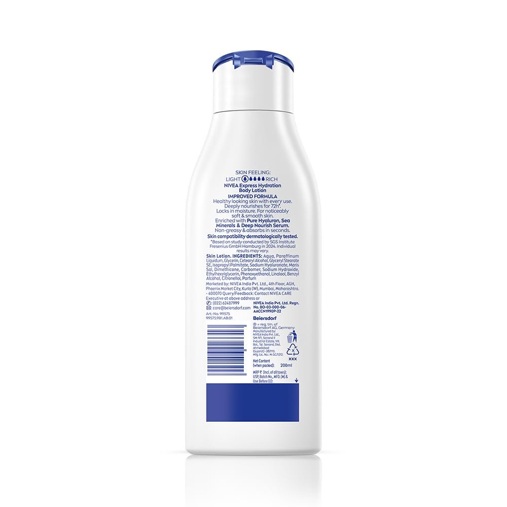 Nivea Body Lotion Express Hydration 200ml - Image 3