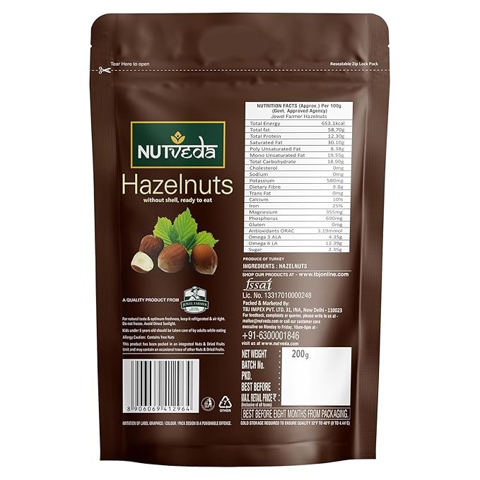 Nutveda Hazelnuts 200gm - Image 3