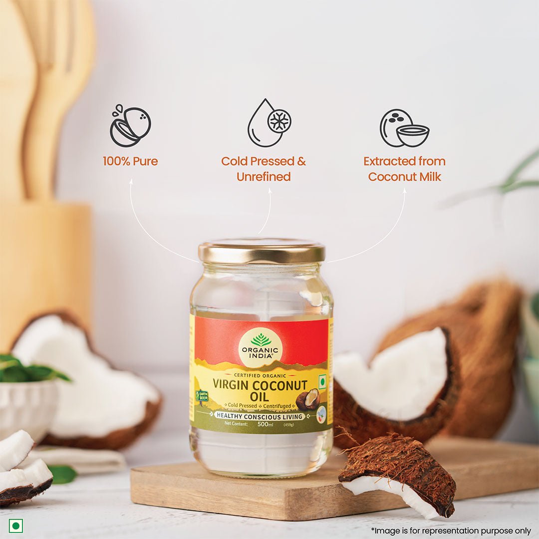 Organic India Virgin Coconut Oil 500ml - Image 3