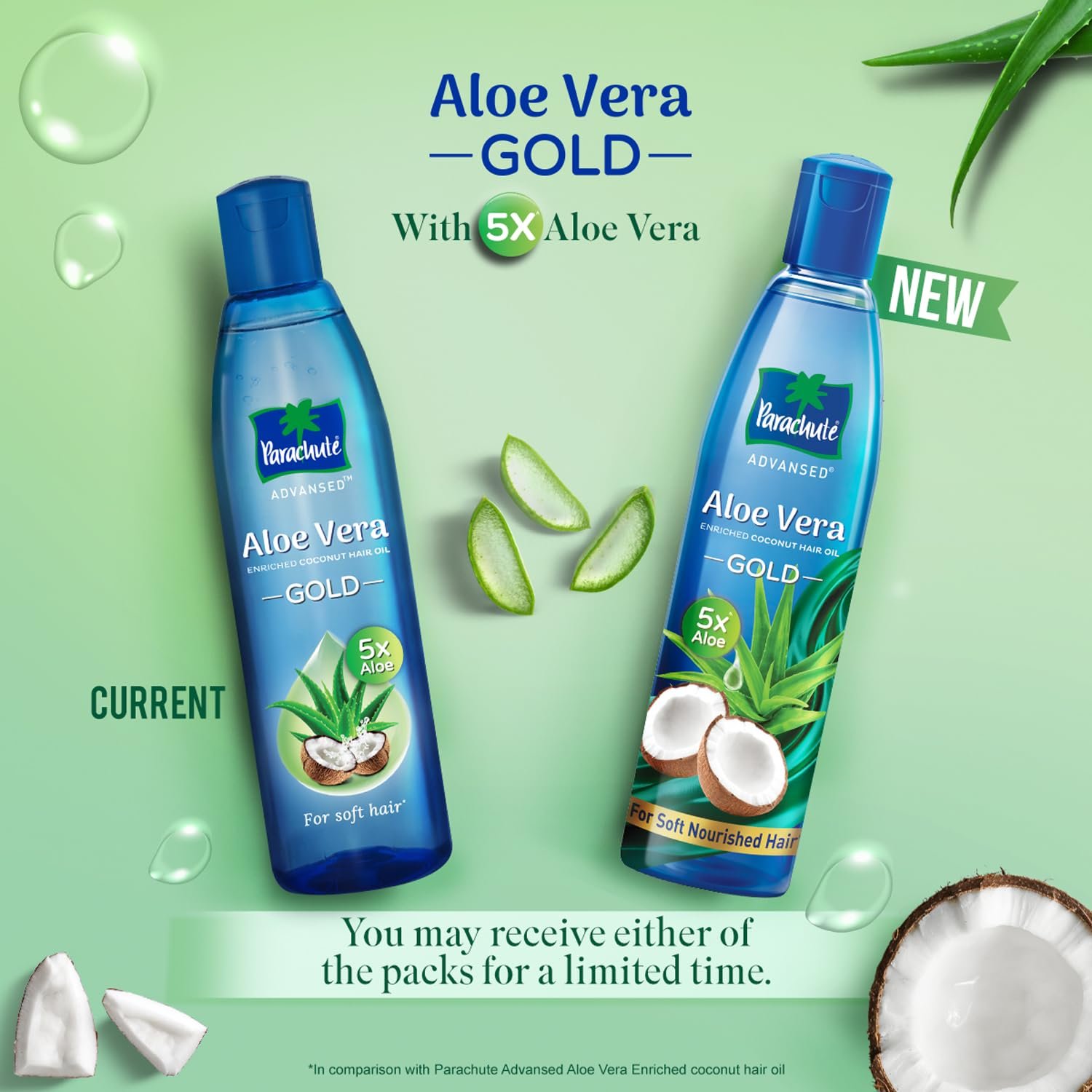 Parachute Advansed Aloe Vera Coconut Hair Oil Gold - Image 4