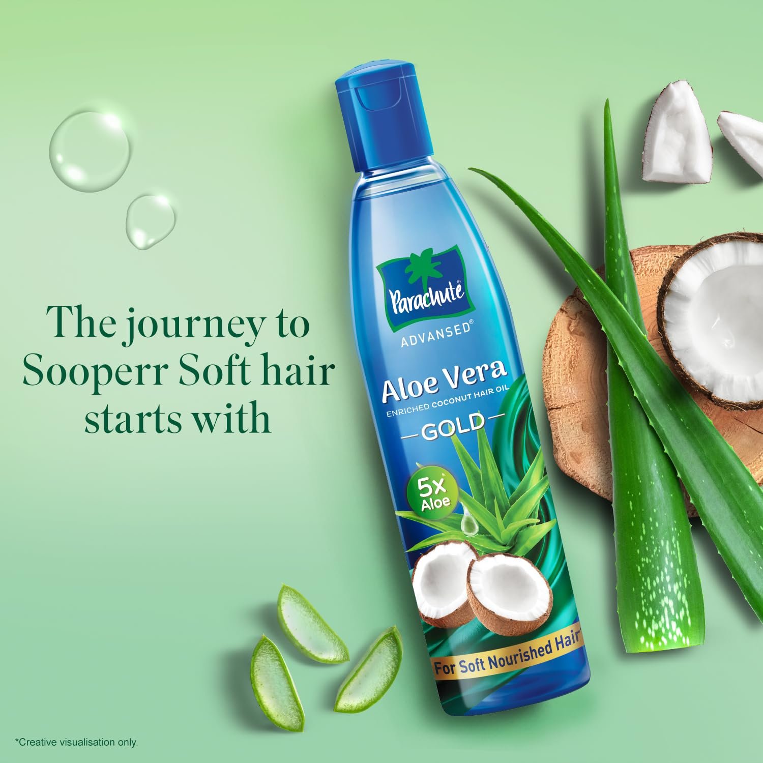 Parachute Advansed Aloe Vera Coconut Hair Oil Gold - Image 3