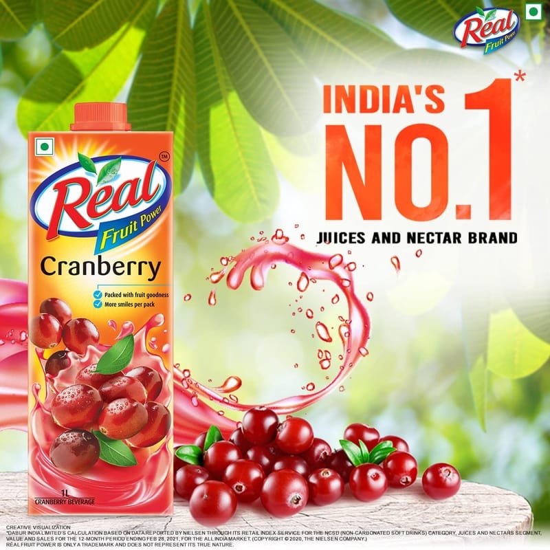 Real Cranberry Juice 1L - Image 3