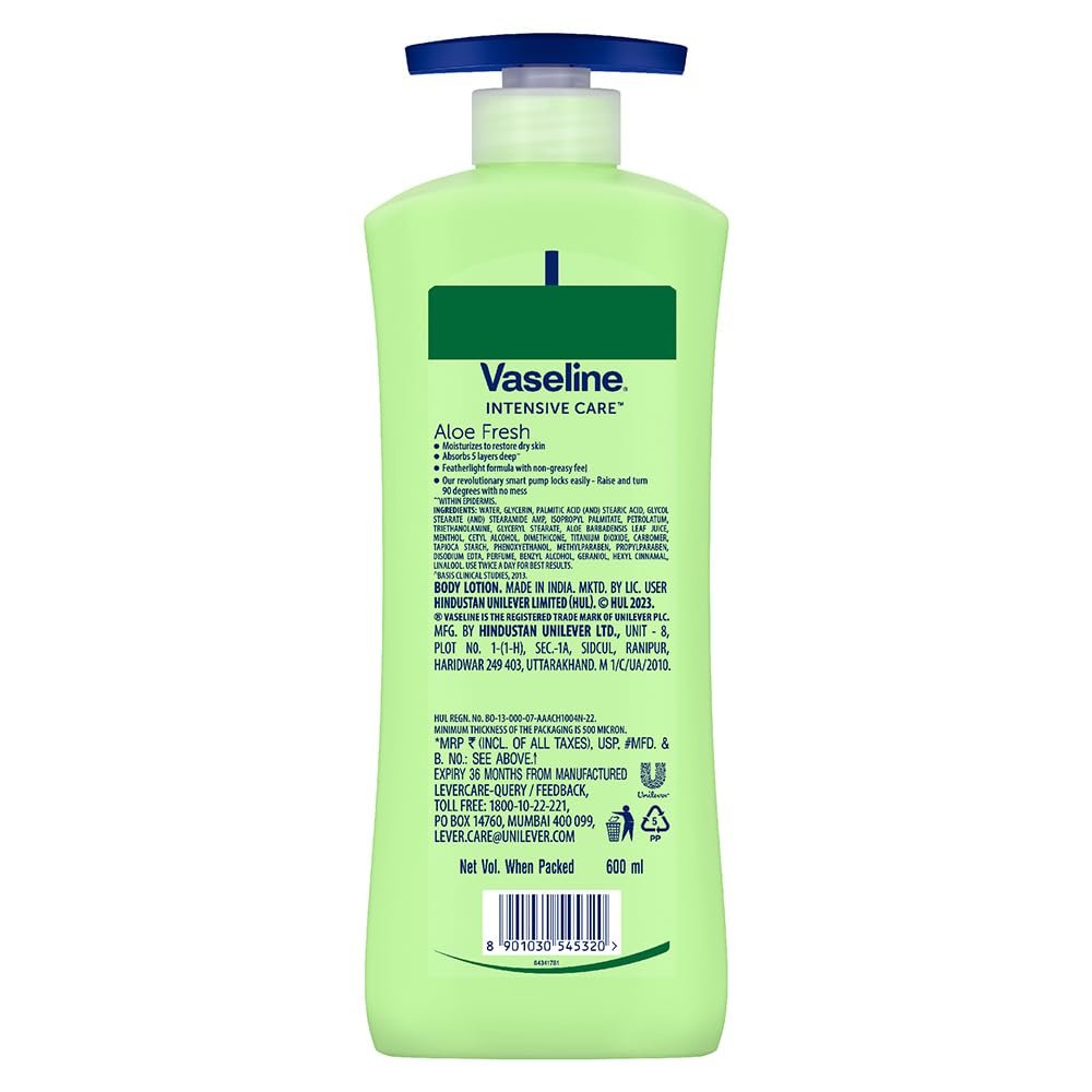 Vaseline Aloe Fresh Lotion 600ml - Image 3