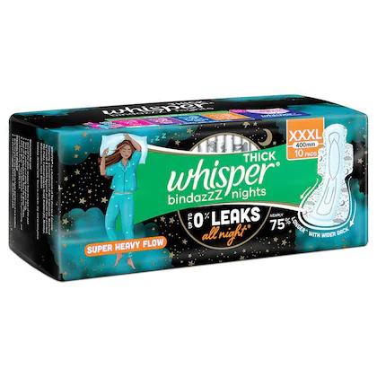 Whisper XXXL Bindazz Night Thick 40 Pads