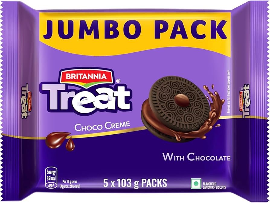 BRITANNIA TREAT CHOCO CREME BISCUITS 515G