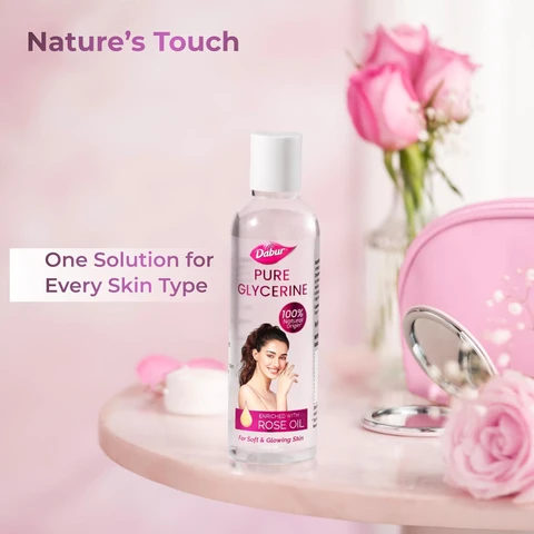 DABUR PURE GLYCERINE ROSE OIL 100G