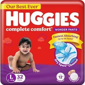 HUGGIES WONDER PANTS SIZE M 7-12KG [ 32 PANTS ]