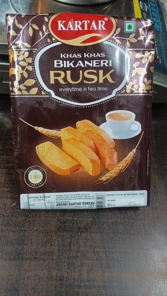 KARTAR KHAS KHAS BIKANERI RUSK 340G