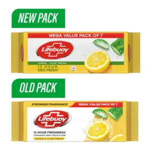 LIFEBUOY LEMON ALOE FRESH SOAP ( PACK OF 7 )