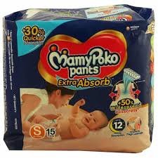 MAMY POKO PANTS SIZE S 4-8KG [ 15 PANTS ]