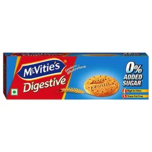 MCVITIE'S DIGESTIVE 0% ADDED SUGAR BISCUITS 150G