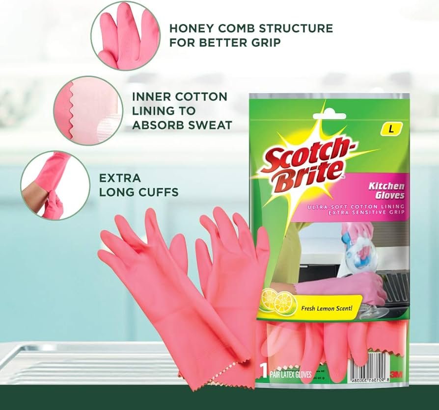 SCOTCH BRITE KITCHEN GLOVES M SIZE