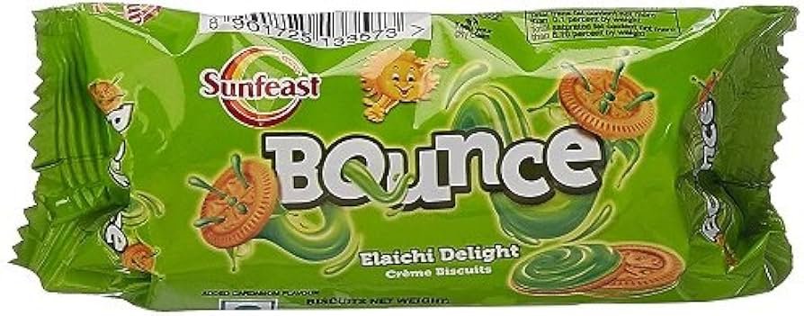 SUNFEAST BOUNCE ELAICHI CREME BISCUITS 56G