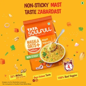 TATA SOULFULL MAST MASALA OATS+ WITH MILLETS 38G