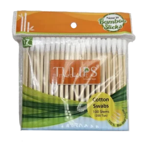 TULIPS BAMBOO STICK COTTON SWABS 80 N