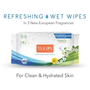 TULIPS REFRESHNNG WET WIPES [ 20 PCS ]