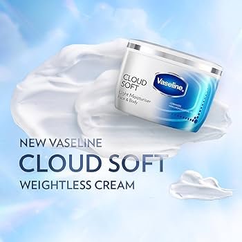 VASELINE CLOUD SOFT LIGHT MOISTURISER FACE & BODY 300ML