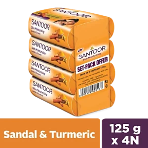 SANTOOR SANDAL & TURMERIC SOAP SET PACK OFFER (  4N*125G )