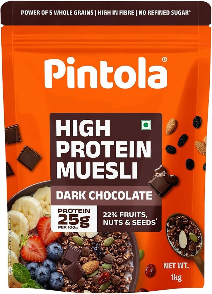 PINTOLA HIGH PROTEIN MUESLI ( DARK CHOCOLATE ) 1 KG